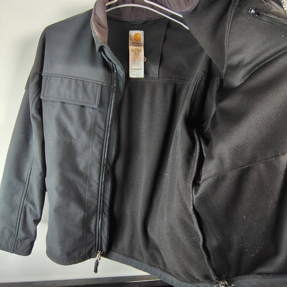 Carhartt Jacket Mens Medium Regular Black J176 Nylon EMT Medic Coat - Picture 7 of 15